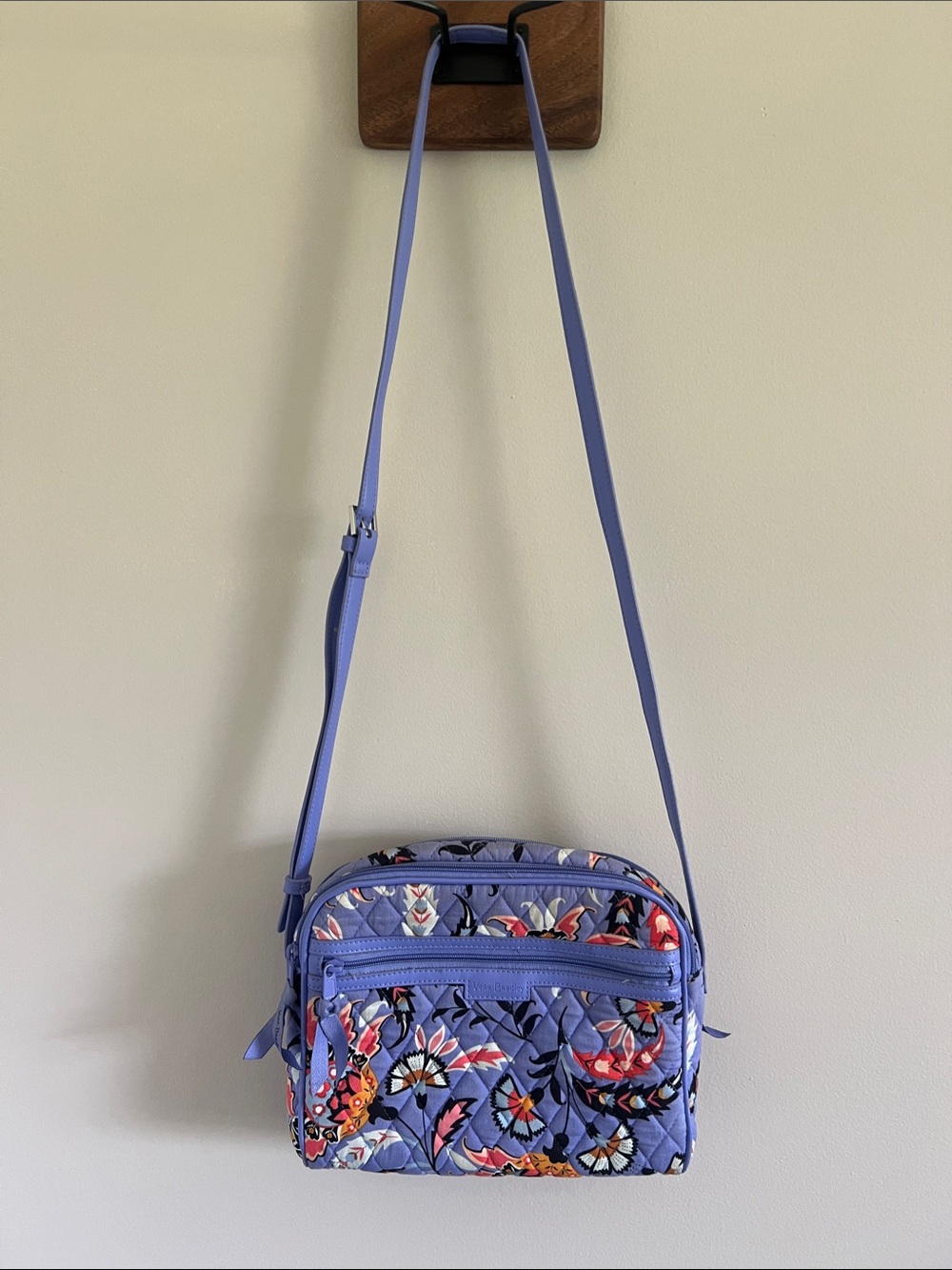 Vera Bradley Lavender Floral Quilted Crossbody Bag - Women